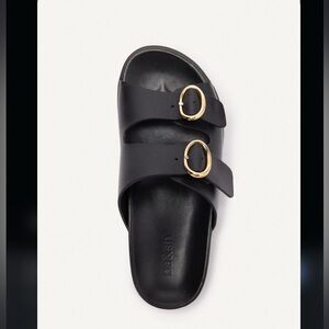 NWB Ba&sh Cayetana Leather Sandal / slides
